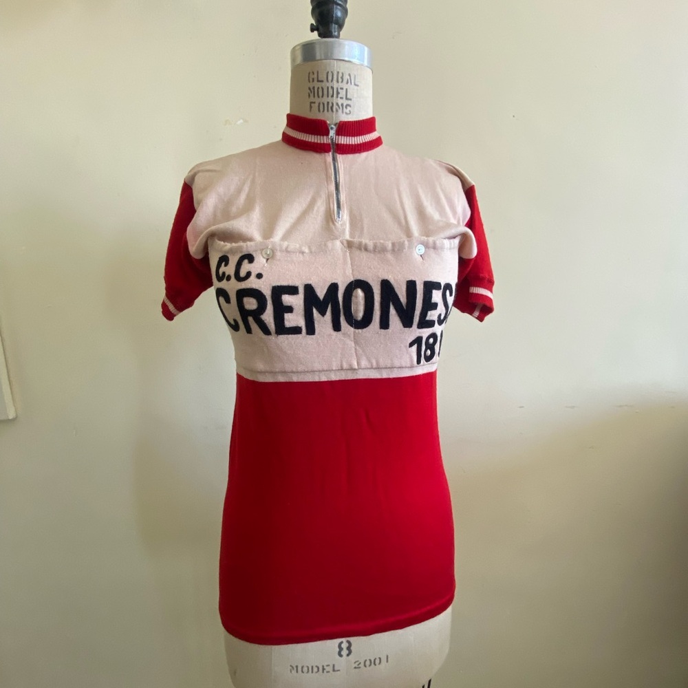 Pink Fitted Polo Jersey with Cuffed Sleeves